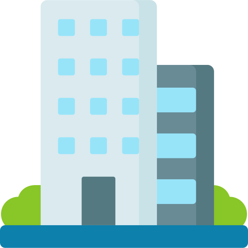 Office buildings and co-working spaces